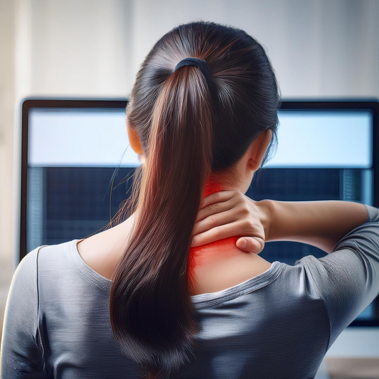 Person holding their neck in pain, showing discomfort from cervical disc issues