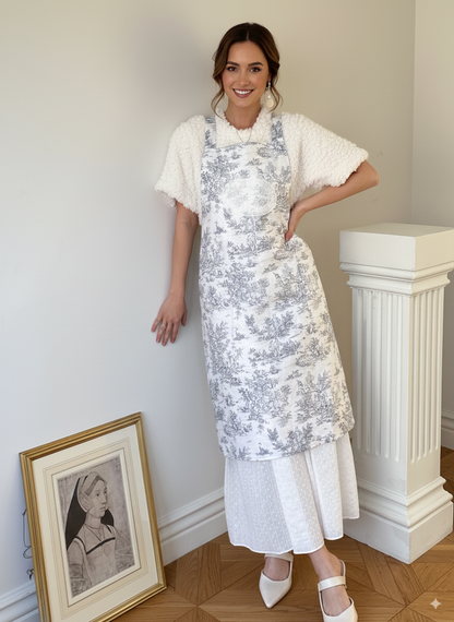 Velouving l Toile De Jouy Apron(TPU Waterproof Coating)