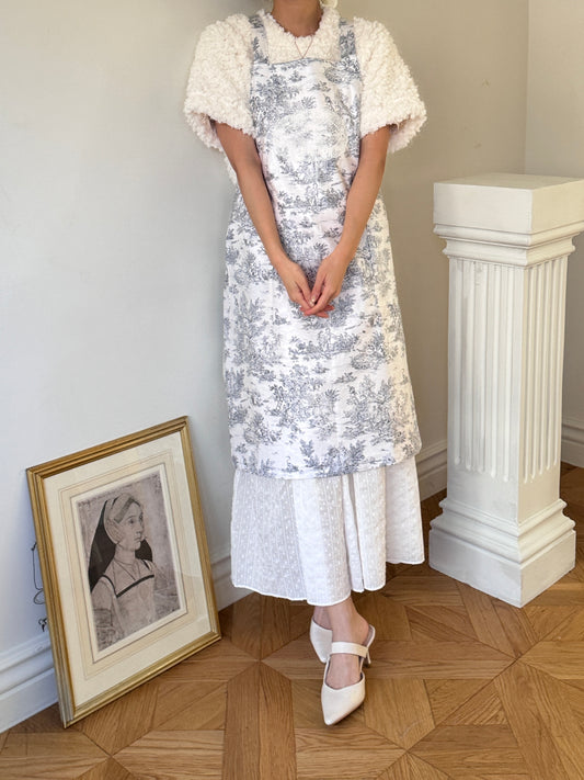Velouving l Toile De Jouy Apron(TPU Waterproof Coating)