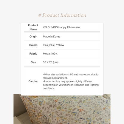 Velouving l Happy Modal Pillowcases (Set of 2) – Hypoallergenic, Cooling