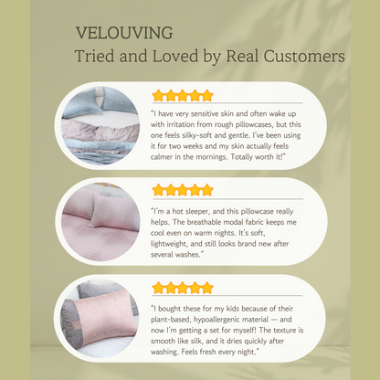 Velouving l Miracle Modal Pillowcases – Hypoallergenic, Cooling