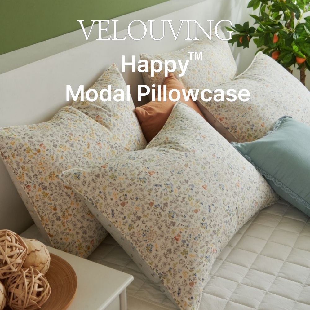 Velouving l Happy Modal Pillowcases (Set of 2) – Hypoallergenic, Cooling