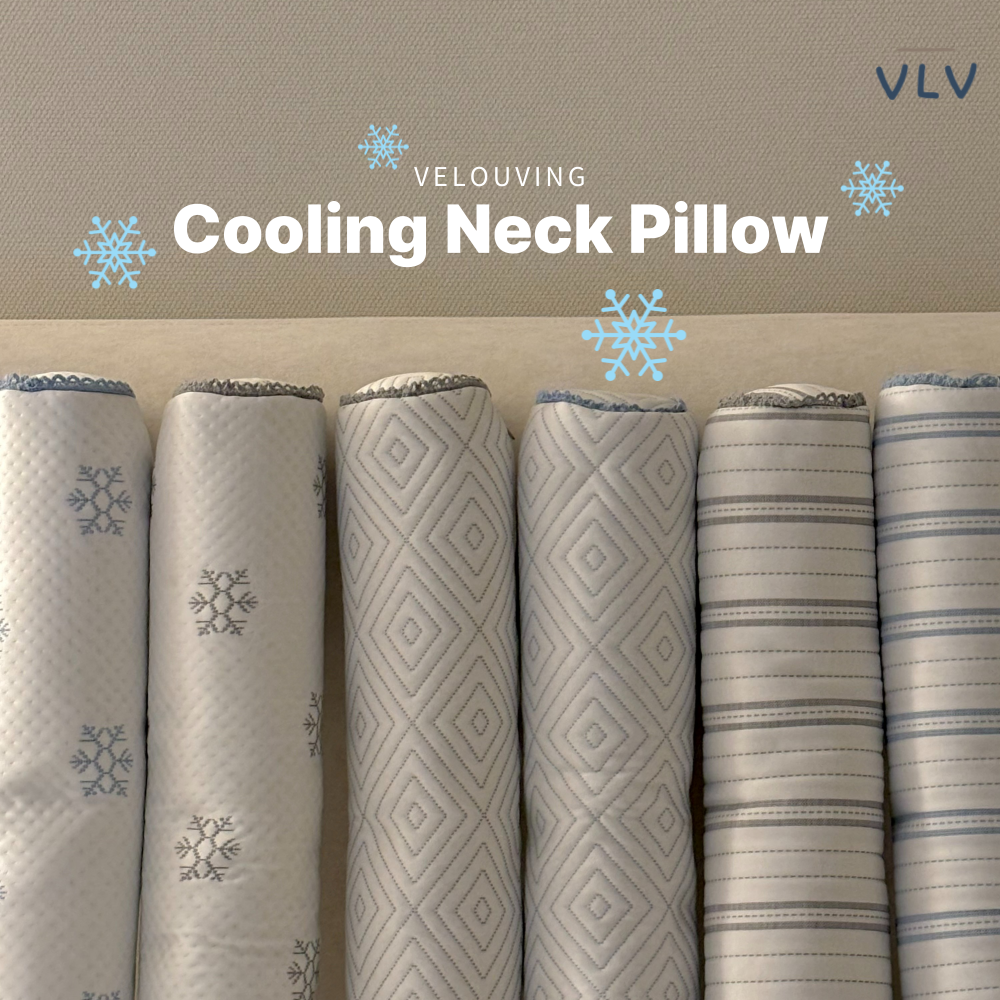 VELOUVING Cooling Neck Pillow for cervical spine support