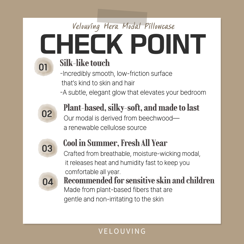 Velouving l Hera Modal Pillowcases (Set of 2) – Hypoallergenic, Cooling