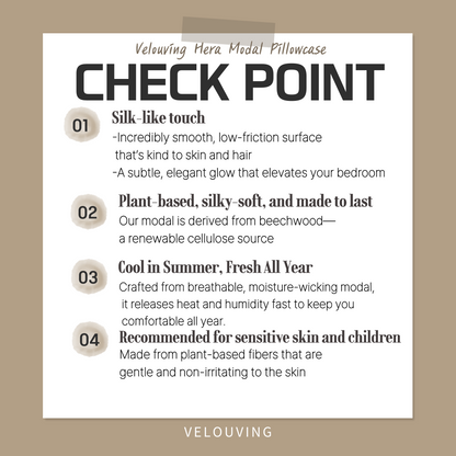 Velouving l Hera Modal Pillowcases (Set of 2) – Hypoallergenic, Cooling